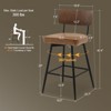 Bekrvio 29'' Counter Height Swivel Bar Stools, Upholstered Faux Leather - 2 of 4