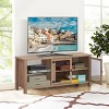 TV Stand Entertainment Center for TV's up to 65''w/ 2 Metal Mesh Doors Natural - 3 of 4