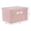 REGALWOVEN Collapsible Fabric Storage Bin with Lid and Handle for Shelves Closet 1 Pc - 4 of 4