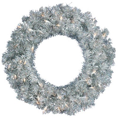 Vickerman Artificial Silver Series Wreath