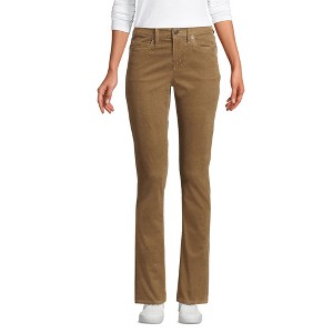 Lands' End Lands' End Women's Mid Rise Straight Leg Corduroy Pants - 1 of 3