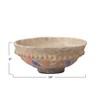 Storied Home Decorative Hand Painted Vintage Reproduction Paper Mache Bowl, Multicolor - 2 of 4