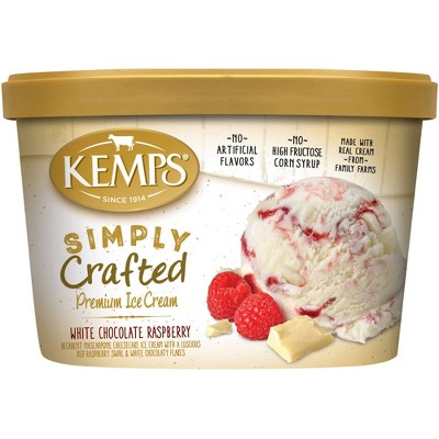 Kemps Simply Crafted White Chocolate Raspberry Ice Cream - 48oz