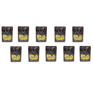 Dragon Shield 10 Packs Dragon Shield Matte Mini Japanese Black 60 ct Card Sleeves Display Case - 1 of 4