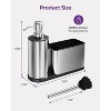 Kitchen Soap Dispenser Set 3 in 1, Stainless Steel Dish Soap Dispenser with Sponge Holder and Brush Holder - 2 of 4