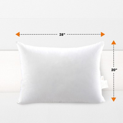 White Hypoallergenic Hollow Fiber Standard Size Pillows - Set of 2