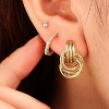 3Pairs Gold Hoop Earrings Set for Women Trendy Chunky Huggie Dainty Earrings Jewelry for Women Teens - 2 of 4