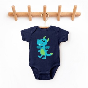 The Juniper Shop Blue Dragon Baby Bodysuit - 1 of 2