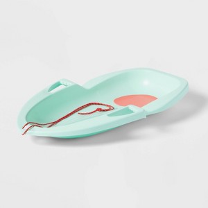 39" Plastic Sled with Rope and Pad Aqua - Sun Squad™ - 1 of 3