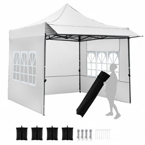 10 x 10 FT Pop Up Canopy Tent with 3 Sidewalls and Detachable
