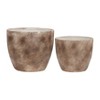Syemin Planters Resin Textured Planters with Outdoor and Indoor, Vegetables and Herbs, Garden Decor, Brown 27"*27"*24" - 3 of 4