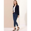 Allegra K Women's Elegant Work Office Lapel Collar Button Down Regular Fit Suit Blazer - 2 of 4
