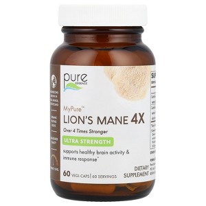 Pure Essence MyPure™, Lion's Mane 4X, Ultra Strength, 60 Vegi-Caps - 1 of 4