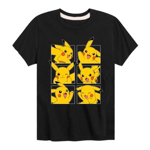 Boys' - Pokémon - Pikachu Grid Short Sleeve Graphic T-Shirt - 1 of 4