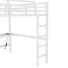Sapphtopaz Metal Loft Bed with Power Outlet and LED Desk Loft Bed with Guardrails & Ladder for Teens Adults Bed Frame for Bedroom - 2 of 4
