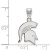 Black Bow Jewelry 14k White Gold Michigan State Spartans NCAA Medium Pendant - 2 of 3