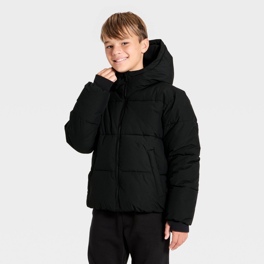 Boys' Puffer Jacket - All in Motion™ Black XXL