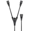 Monoprice Power Cord Splitter - 6 Feet - Black | IEC 60320 C14 to 2x IEC 60320 C13, 18AWG, 10A/1250W, SVT - 3 of 4