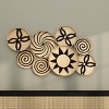 Metal Plate Wall Decor with Black Patterns Brown - Olivia & May - 3 of 4