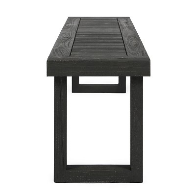 Kemp 49 lb Sandblast Dark Gray Acacia Wood Outdoor Bench