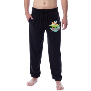The Jetsons Men's Classic George Jane Judy Sleep Jogger Pajama Pants Black - 1 of 3