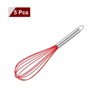 Unique Bargains Silicone Stainless Steel Non-Stick Coated Heat-Resistant Whisk 5 Pcs - 3 of 4