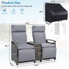 Infurnic Patio Accent Chairs, All Weather Outdoor Patio Chairs High Back Couch with Premium Cushions for Garden Backyard, Gray, 47.6"*23.6"*46.1" - 4 of 4
