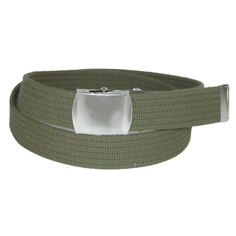 CTM Ribbed Fabric Belt with Nickel Buckle, 1 of 3