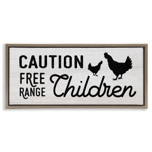 Stupell Industries Caution Free Range Children, 25" x 11" - 1 of 4
