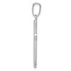 Black Bow Jewelry 14k White Gold Hollow Latin Cross Pendant, 16 x 33mm - 2 of 4