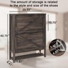 Shoe Cabinet with 2 Flip Drawers, Narrow Slim 5 Tier Shoe Storage Cabinet - 2 of 4