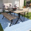 Standlake Slatted Outdoor Dining Table - OD1132327 - Black/Natural - SEI - 2 of 4