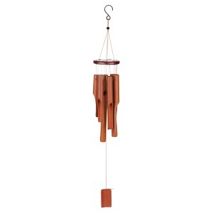 Unique Bargains Bamboo Wood Outdoor Decorations Wind Chimes 31 Inch Retro Color 1 Pc - 1 of 4