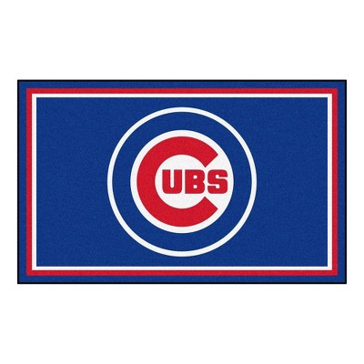 MLB Chicago Cubs 4'x6' C Logo Plush Area Rug - Blue