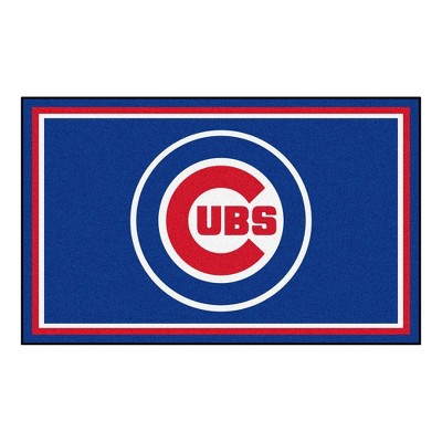 MLB Chicago Cubs 4'x6' C Logo Plush Area Rug - Blue