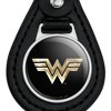 Wonder Woman 1984 Golden Logo Black Leather Keychain - 3 of 4