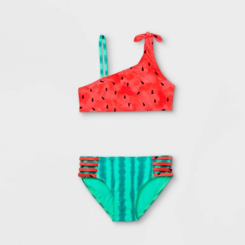 koppeling onderwijzen Koninklijke familie Girls' Watermelon Bikini Set - Cat & Jack™ Red : Target