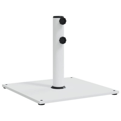 vidaXL Parasol Base White Steel base Medium Adjustable Armrests