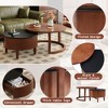 Farmhouse Nesting Coffee Table 31.5" & 22.8" Small Round Living Room Coffee Table with Drawer - 4 of 4