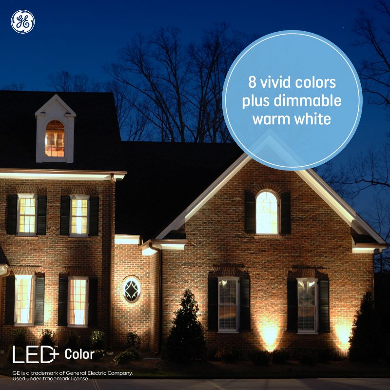 GE Remote Included LED+ Outdoor Color Changing Floodlight Bulb, 4 of 8