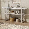 VYNXARIA Console Table with Marble-Effect Top, Retro Entryway Table with Open Shelf, Sofa Table for Entryway, Hallway and Living Room (Gray Wash) - 2 of 4