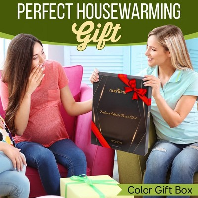 NutriChef Bamboo Cheese Board Serving & Cutting Set