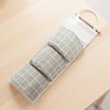 Anna-Kaci Hanging Wall Organizer with Three Pockets and Black Grid Pattern 22.5x7.8 in - 3 of 3