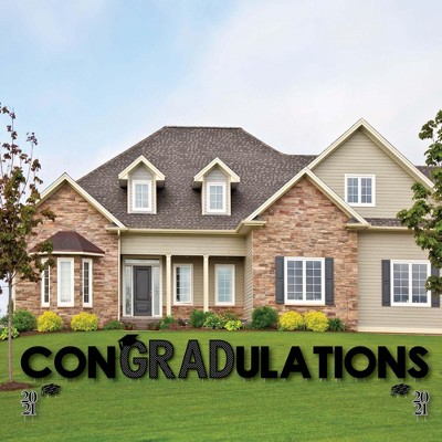 Big Dot of Happiness Graduation Cheers - Yard Sign Outdoor Lawn Decorations - 2021 Graduation Party Yard Signs - ConGRADulations