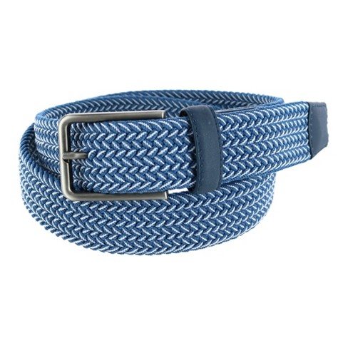 Greg Norman Men's Two Tone Stretch Belt, 42, Blue And White : Target