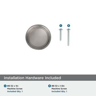 Highland Ridge Satin Nickel Round Cabinet Knob with Mounting Hardware