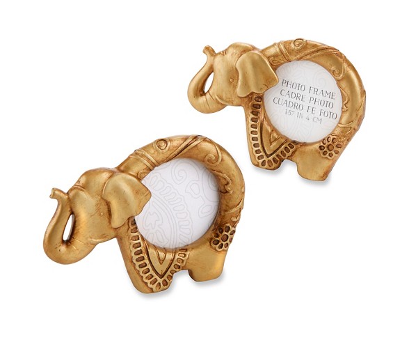 12ct Lucky Golden Elephant Frame Favors - Gold