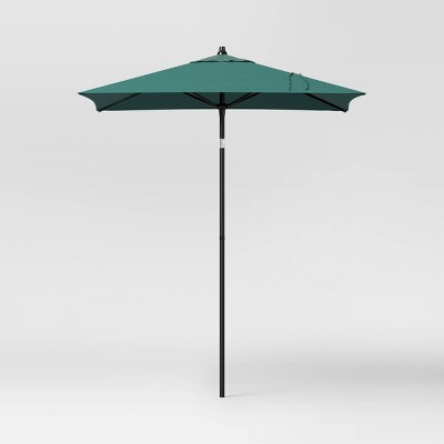6' Square Outdoor Patio Market Umbrella with Black Pole - Threshold™