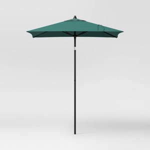 6' Square Outdoor Patio Market Umbrella with Black Pole - Threshold™ - 1 of 4