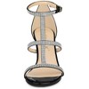 Allegra K Women's Rhinestone Ankle Strap Stiletto Heeled Sandals - 2 of 4